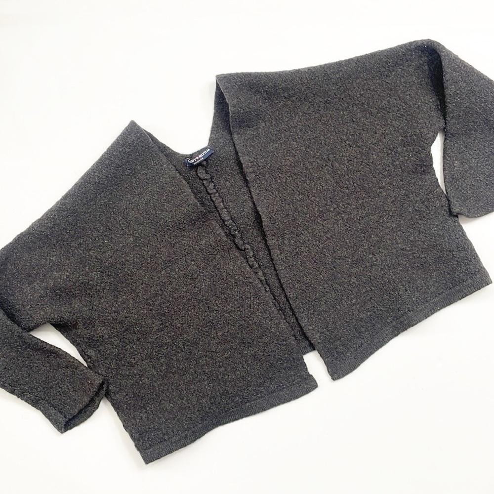 Brandy Melville charcoal knit cropped cardigan